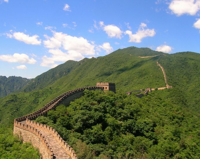 china, great wall of china, sky