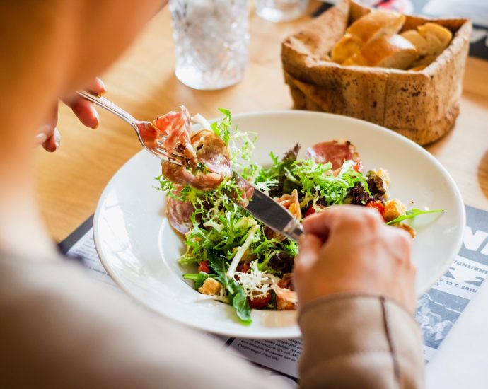 person eating food