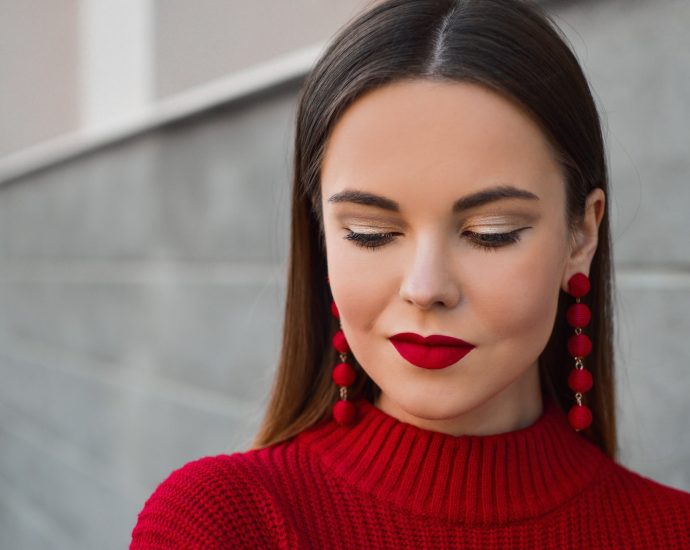 woman looking down