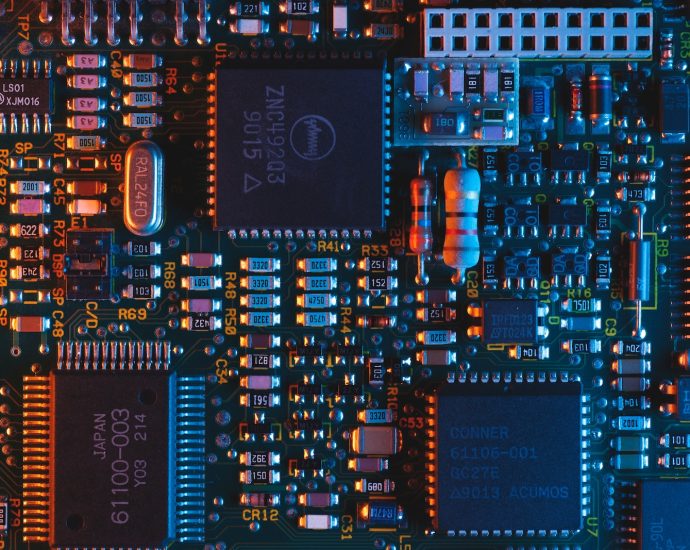 blue circuit board