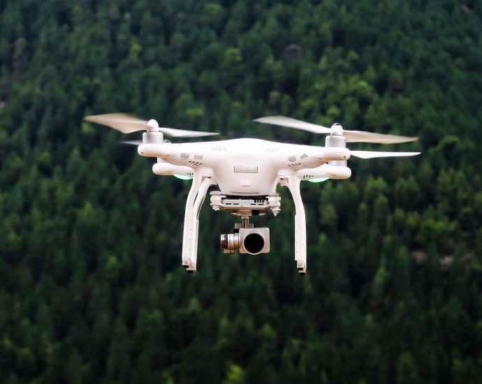 drone flying in sky