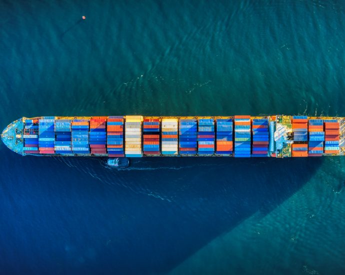 aerial view of boat on water