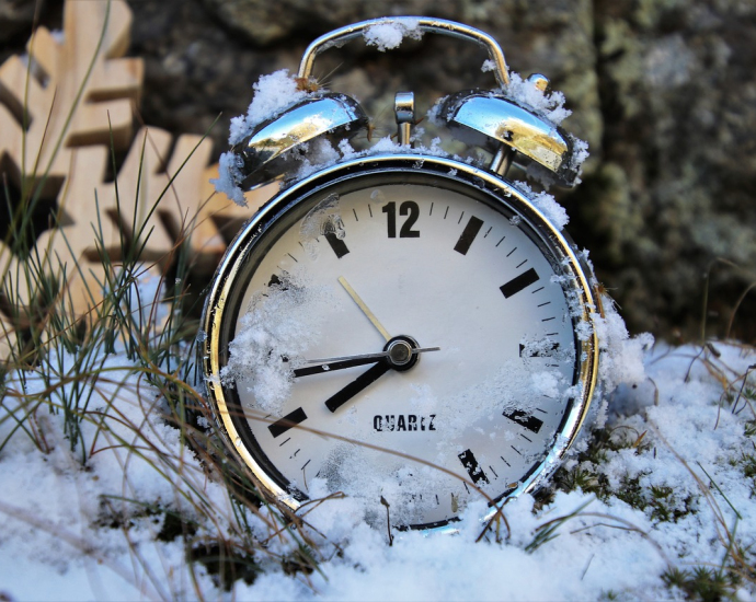 winter, time pointing, clock