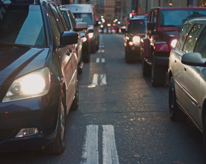 cars on road