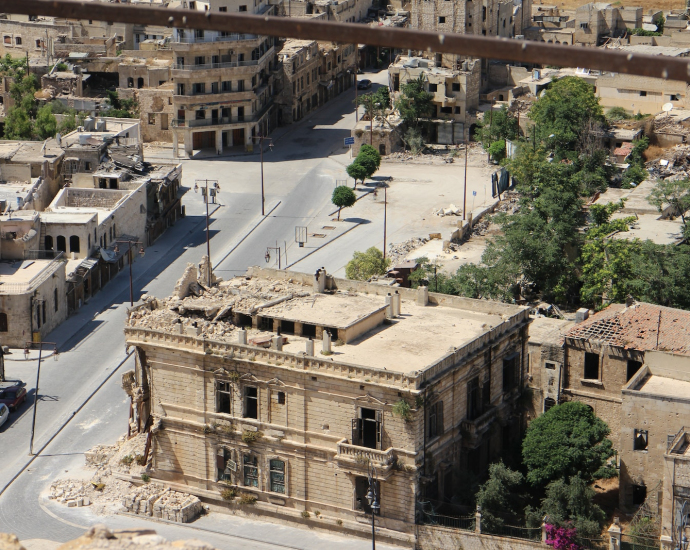 high-angle photography of beige concrete building