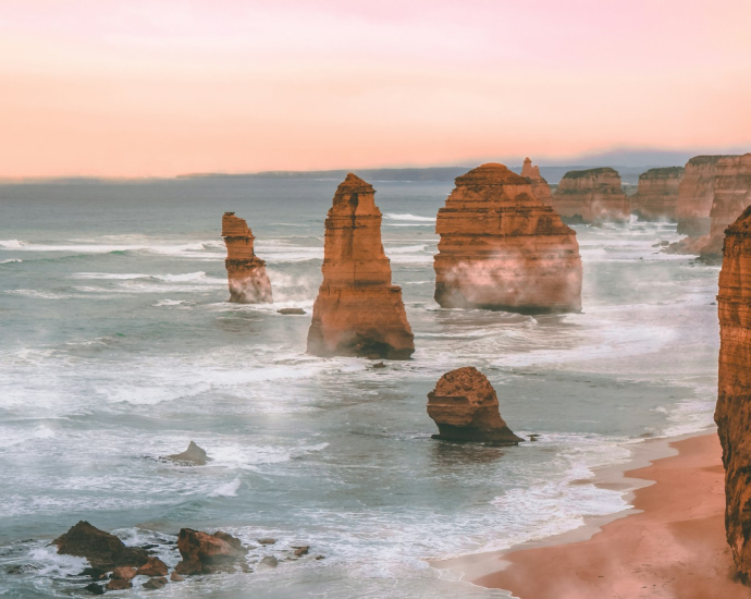 rock formation on seashore