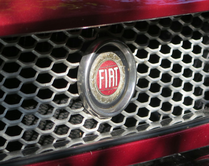 red FIAT vehicle