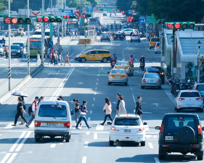 assorted-color cars on road