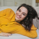 Woman In Yellow Button-up Top