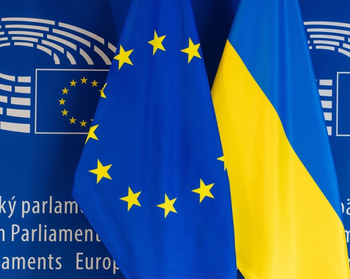 eu, ukraine, flag