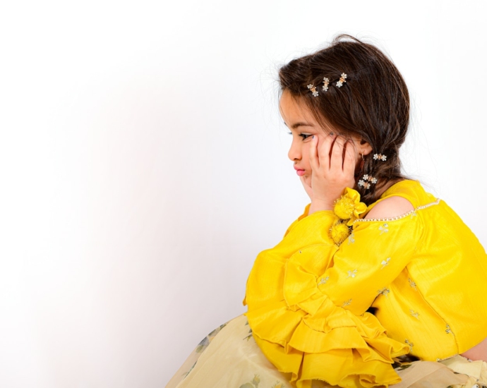 woman in yellow dress shirt