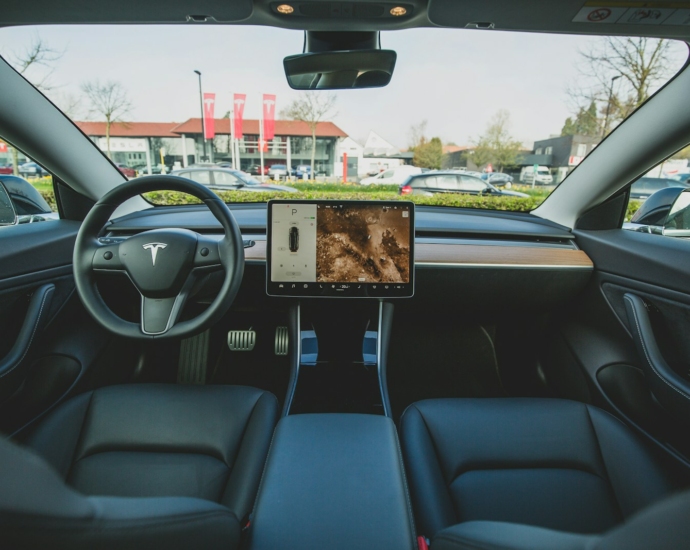 black car interior