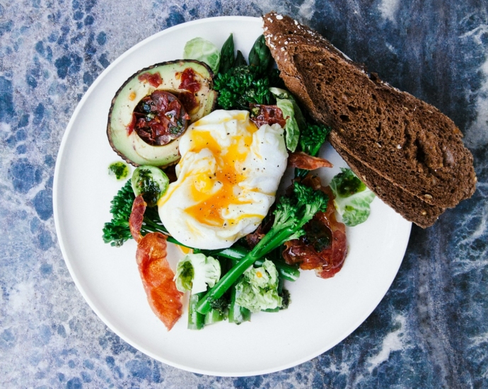 vegetable salad served on plate