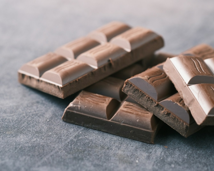 brown chocolate bar on black table