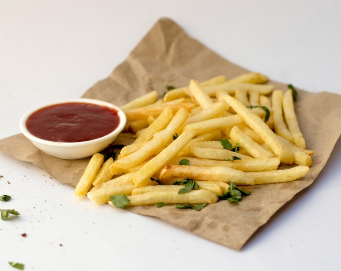 fries and ketchup