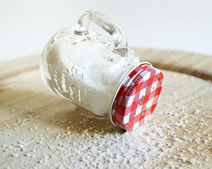 Mason Jar Filled with Salt