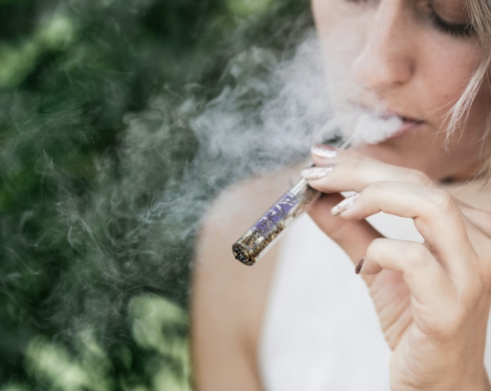 woman smoking