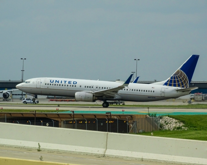 United Airlines at the airport