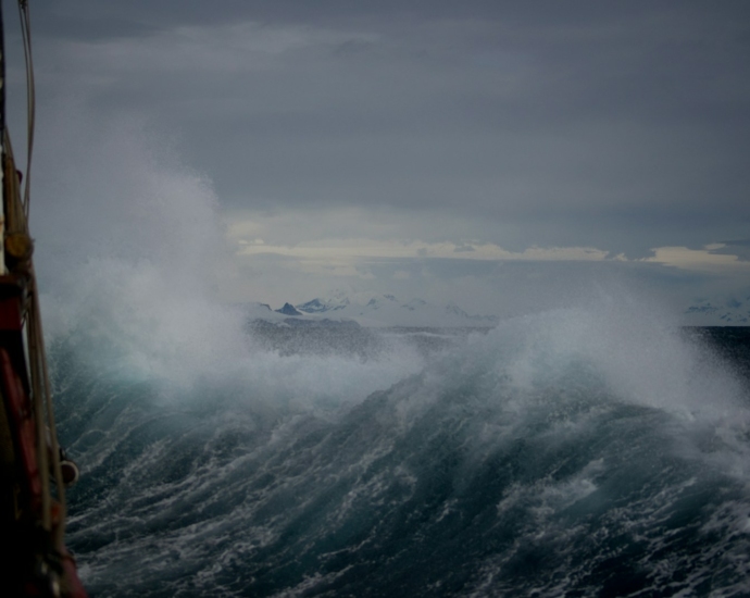 huge wave at daytime