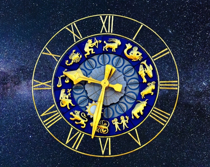 clock, zodiac sign, time of