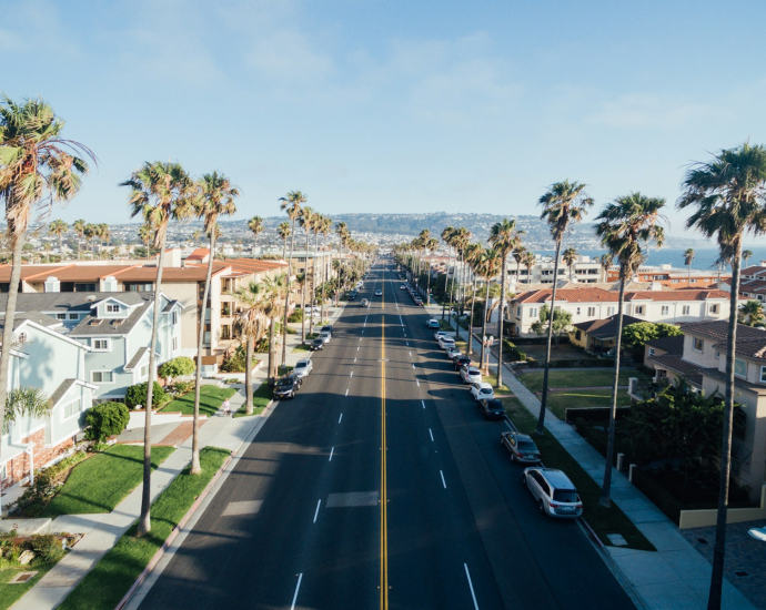 aerial photography of street